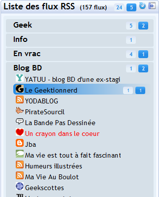 Liste des flux